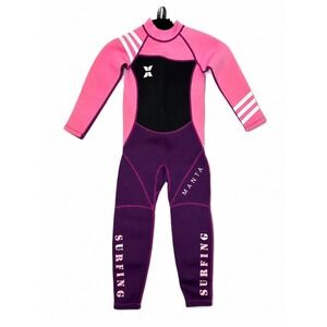 Dive & Sail Manta Kids XL Full Body Wetsuit Pink Purple Neoprene Surf Suit